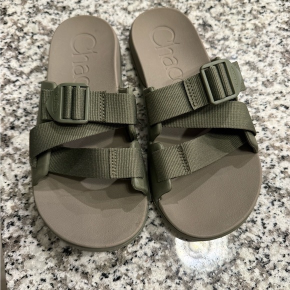 Chaco Forest Green Slide Sandals Size 7 - Picture 1 of 1